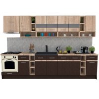 Bucatarie COSSY NEW 340 Wenge / Stejar Sonoma